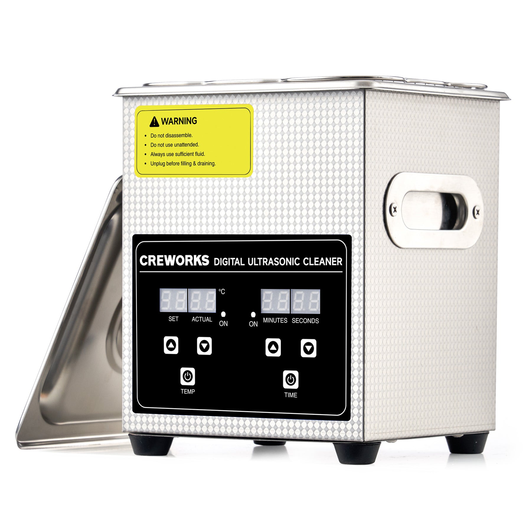 Creworks Professional Ultrasonic Cleaner 2L Heated Stainless Steel