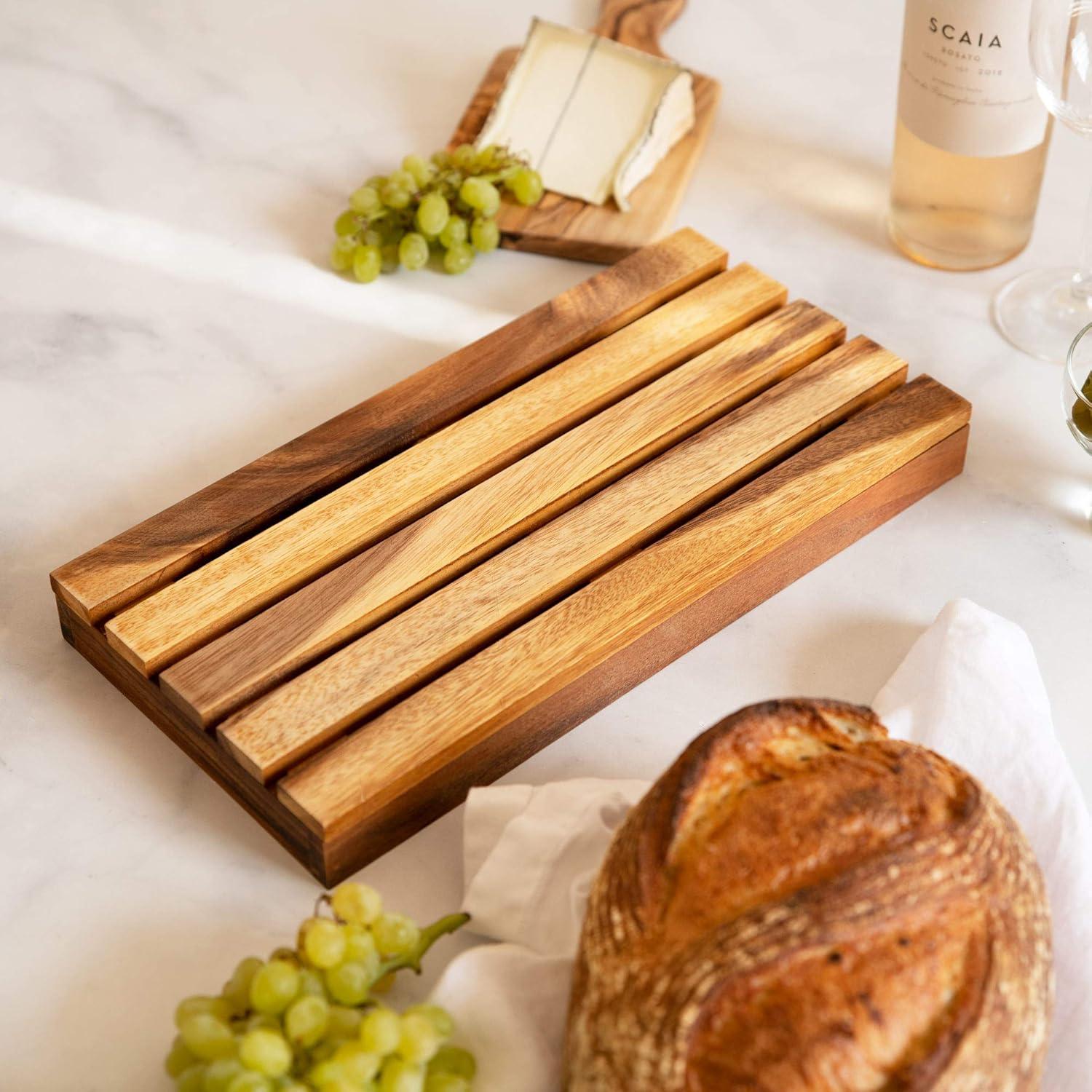 Thirteen Chefs Villa Acacia Large Wood Cutting Board with Handles