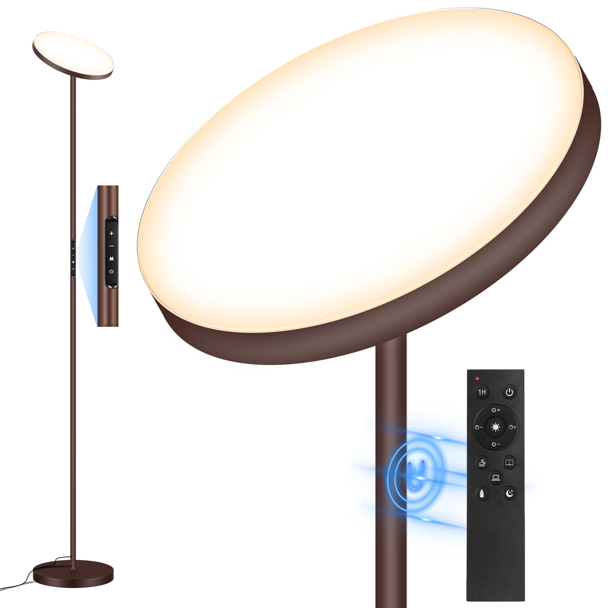 Outon Modern Torchiere LED Floor Lamp Stepless Dimmable 30W