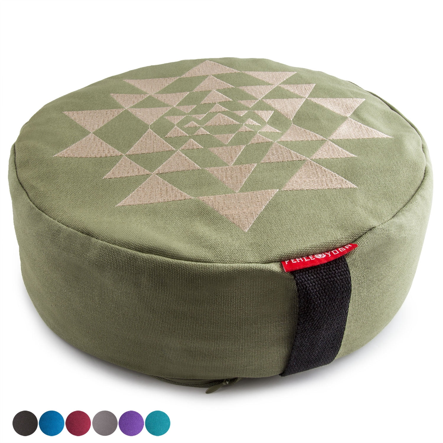 Peace Yoga Ergonomic Buckwheat Hull Meditation Cushion Pillow