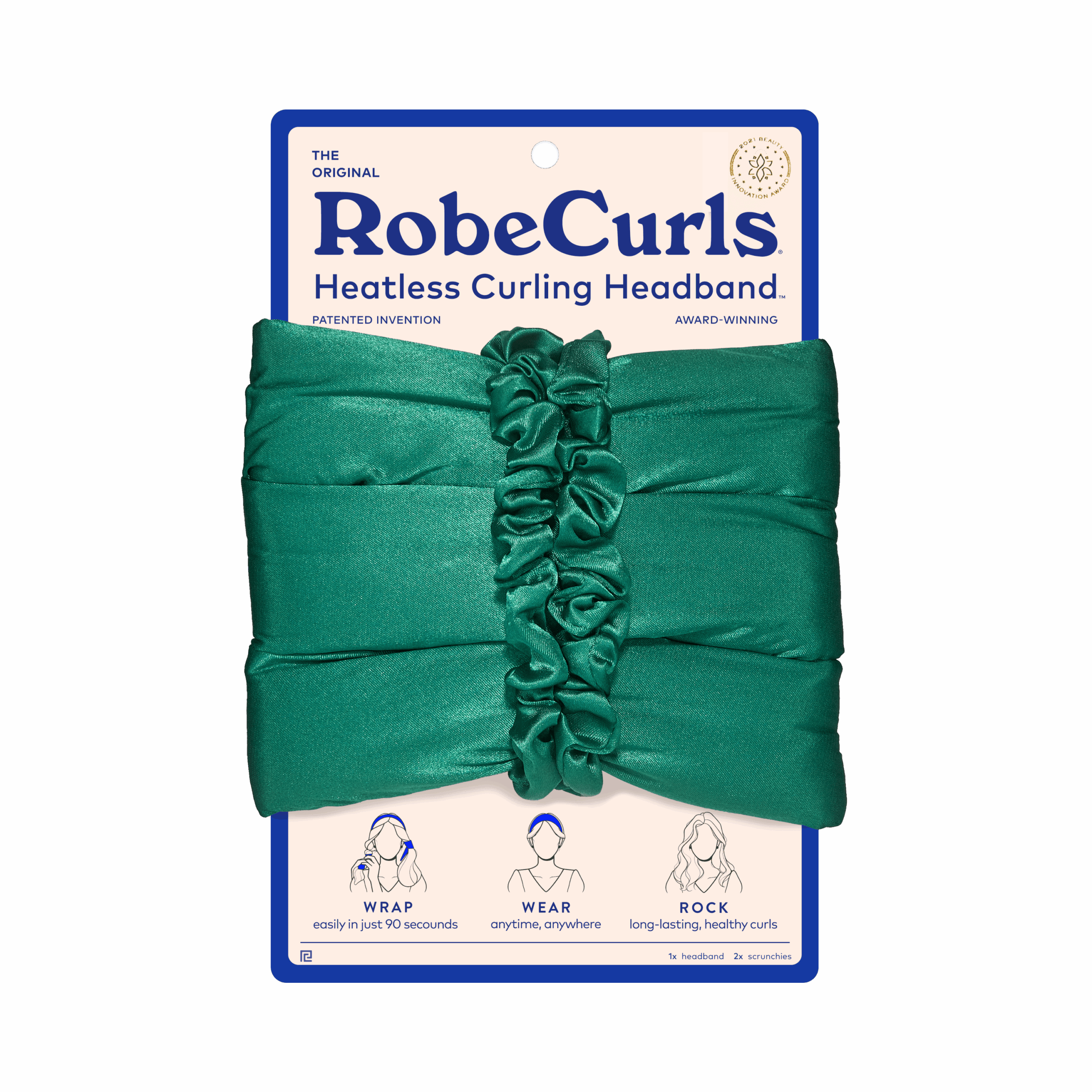 RobeCurls Heatless Curling Headband with Plush Fleece Core