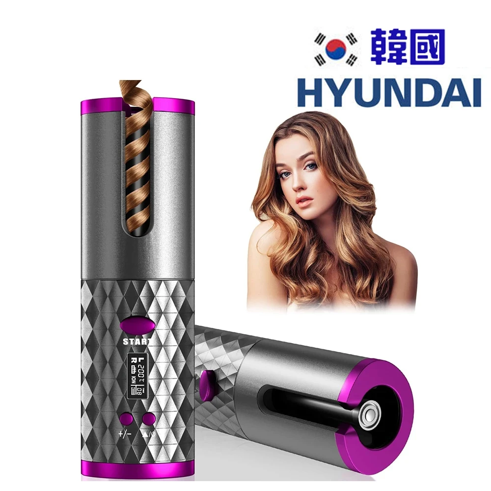 Featherweight Cordless Rotating Curling Wand with Power Bank