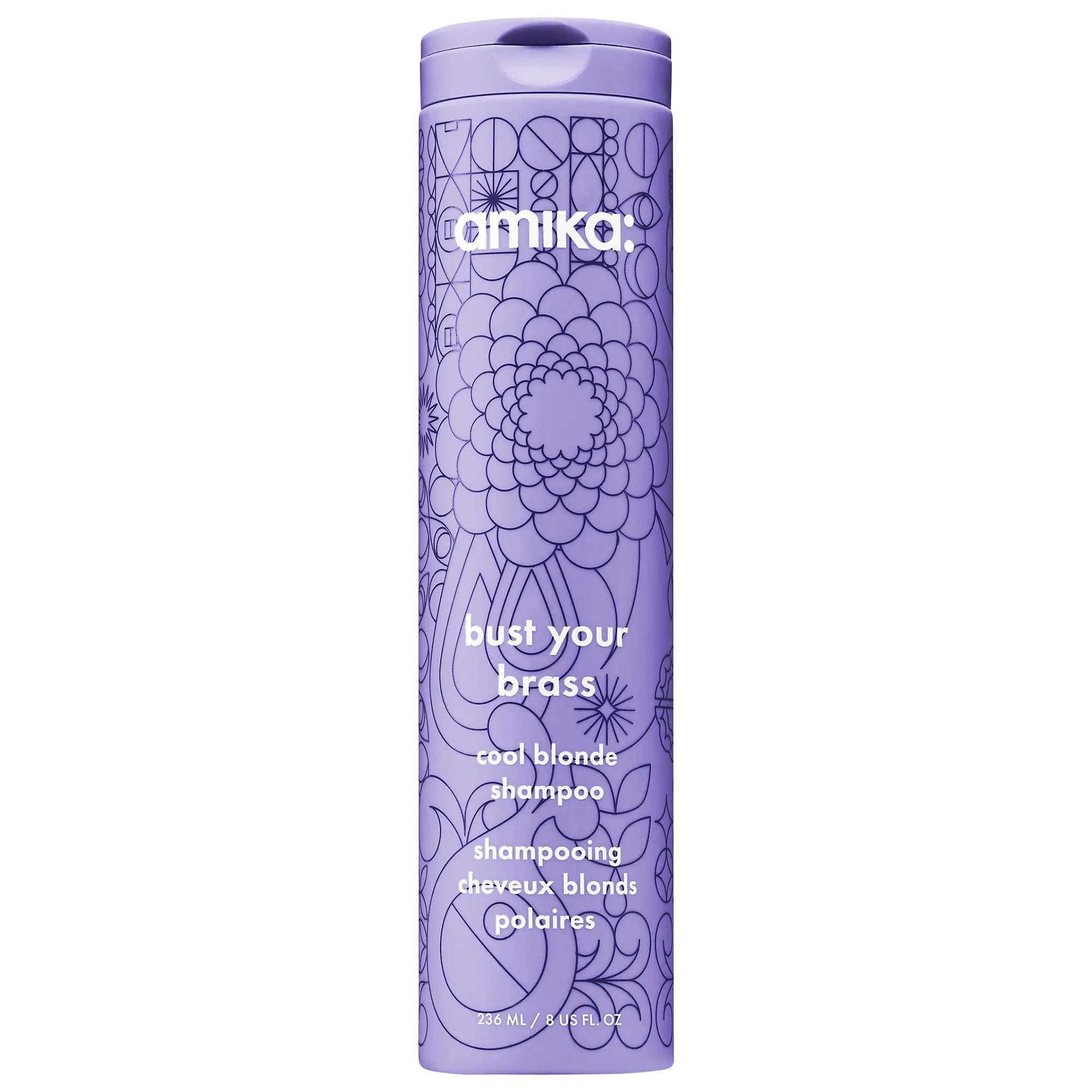 Amika Bust Your Brass Cool Blonde Purple Shampoo
