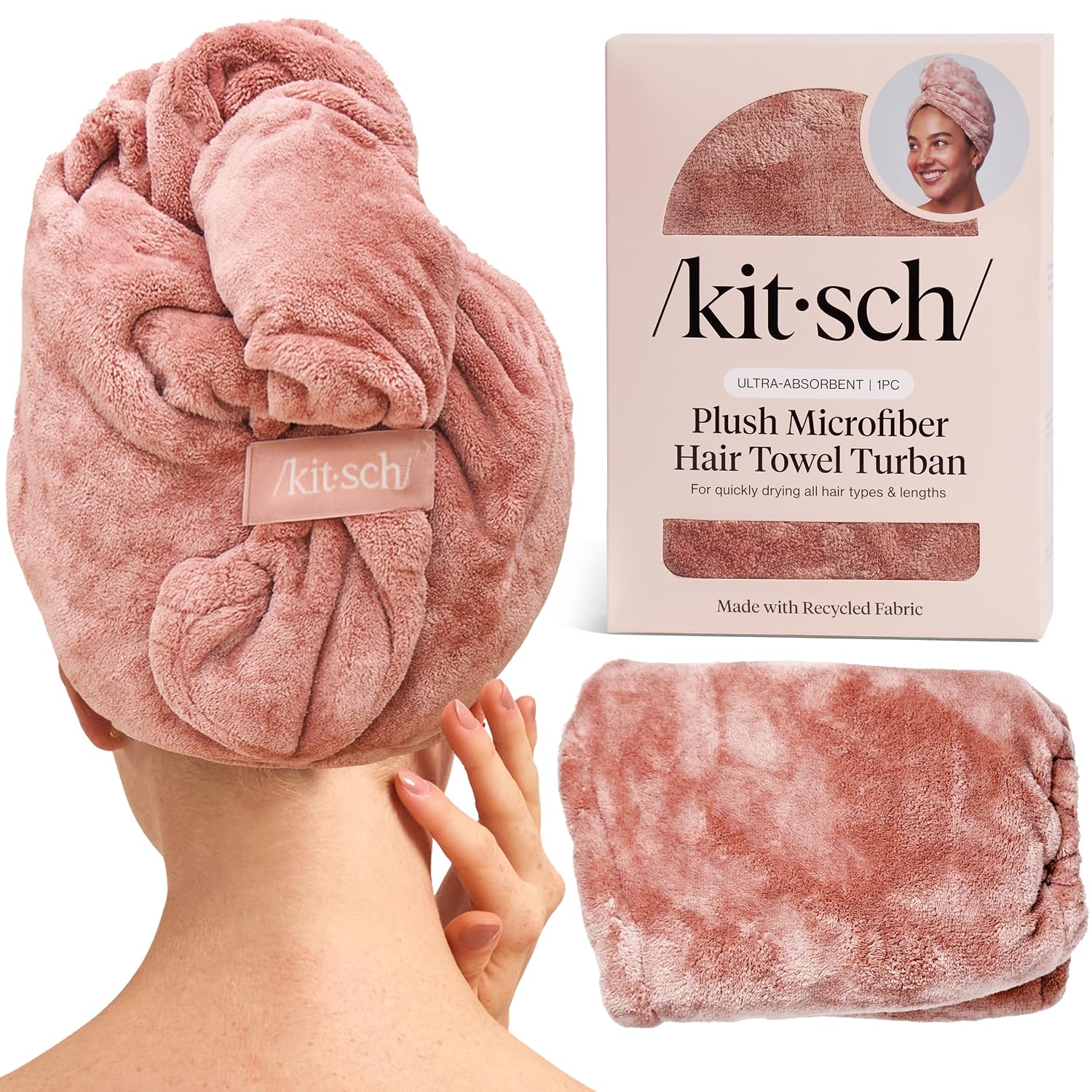 Kitsch Microfiber Hair Towel Wrap for Women