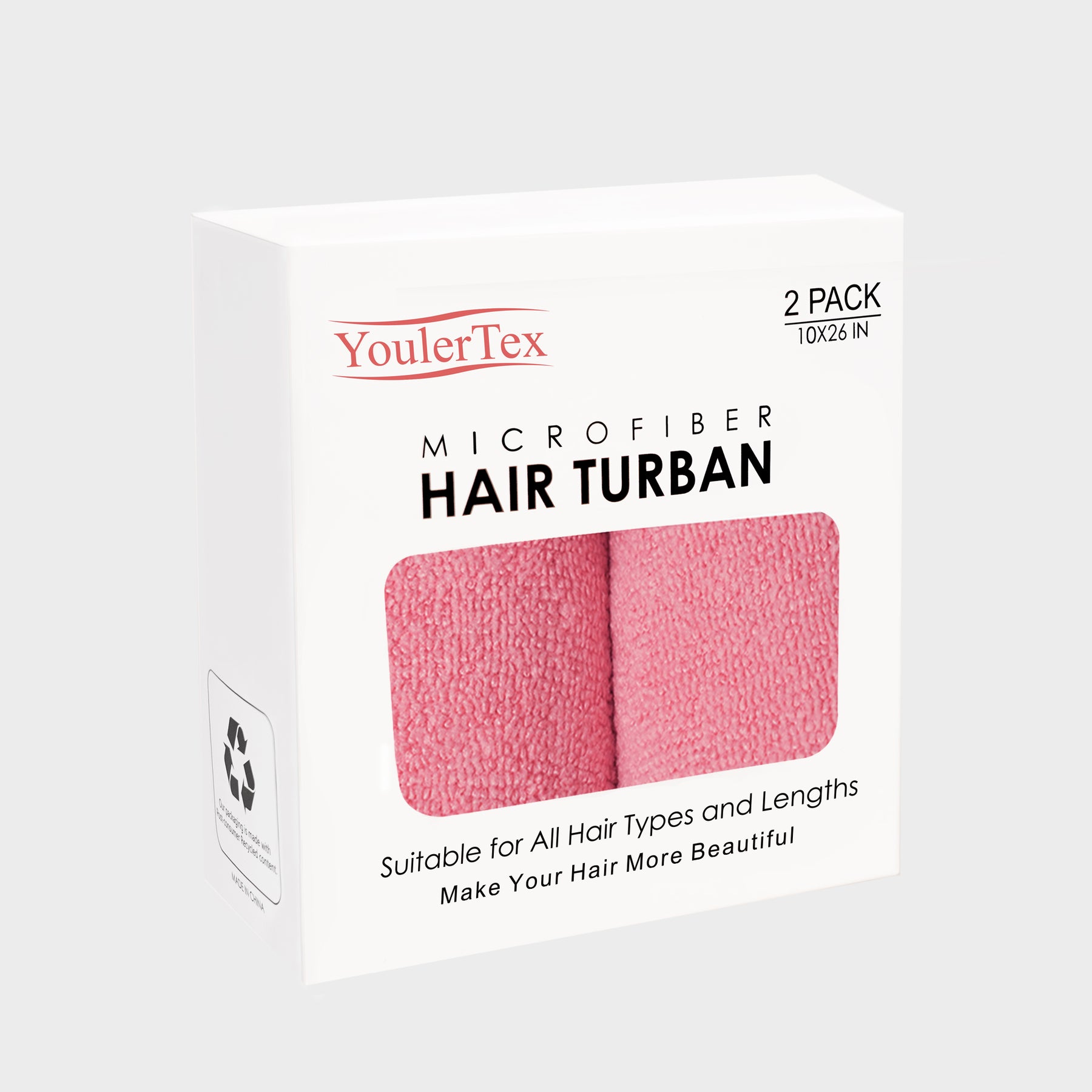 YoulerTex Microfiber Hair Towel Wrap 3-Pack