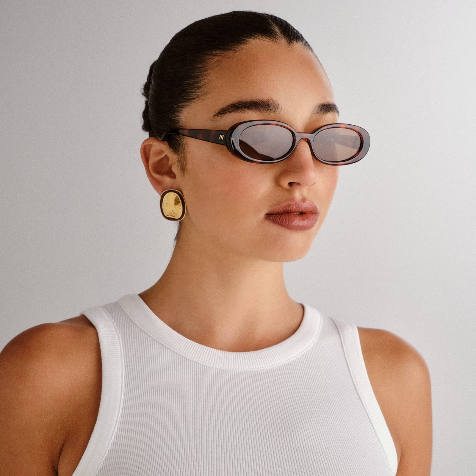 Le Specs Outta Love Polarized Oval 90s Sunglasses
