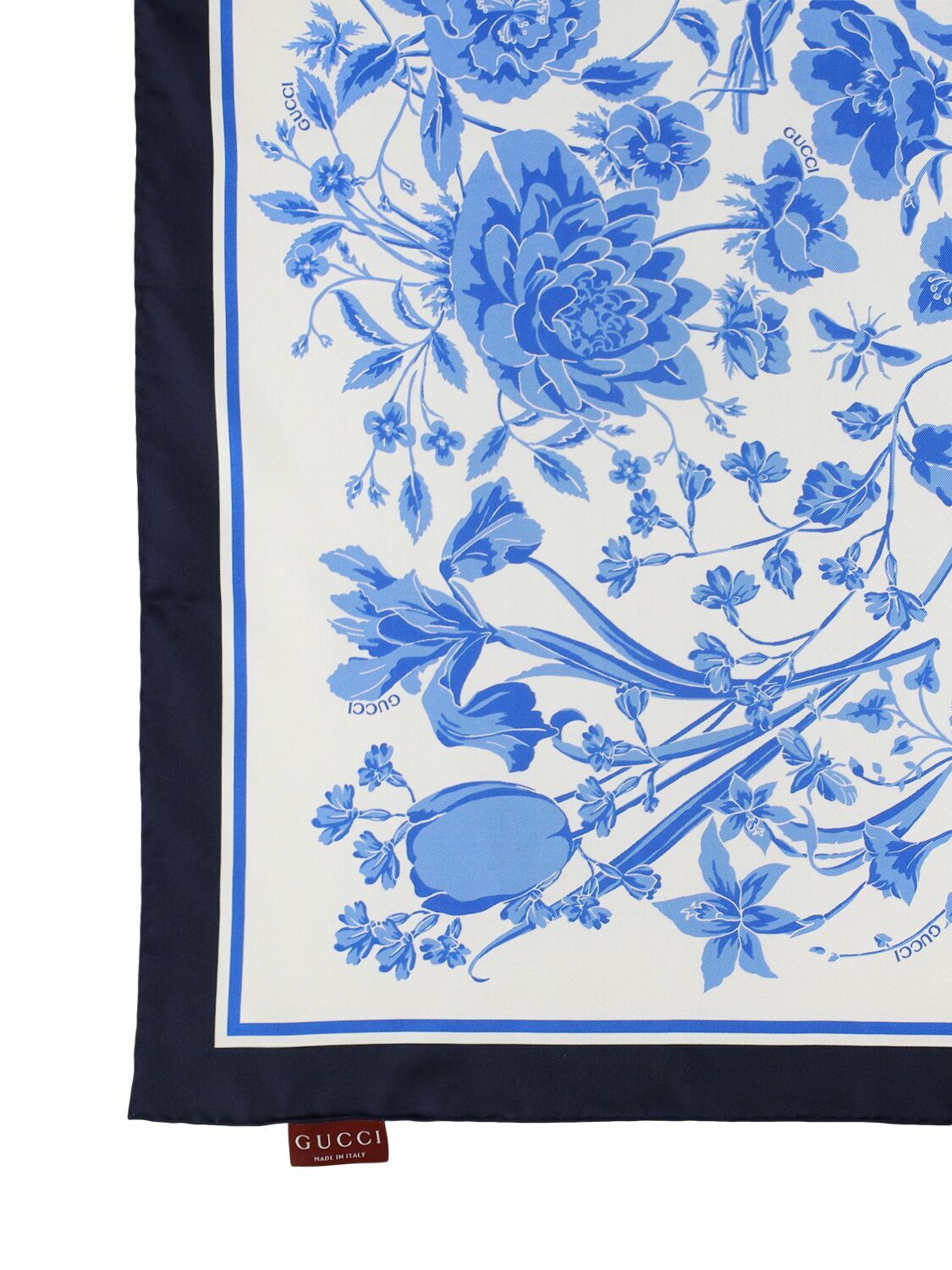 Gucci Flora Print Silk Carré Square Scarf