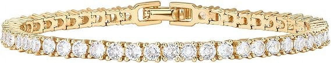PAVOI 14K Gold Plated Classic Cubic Zirconia Tennis Bracelet