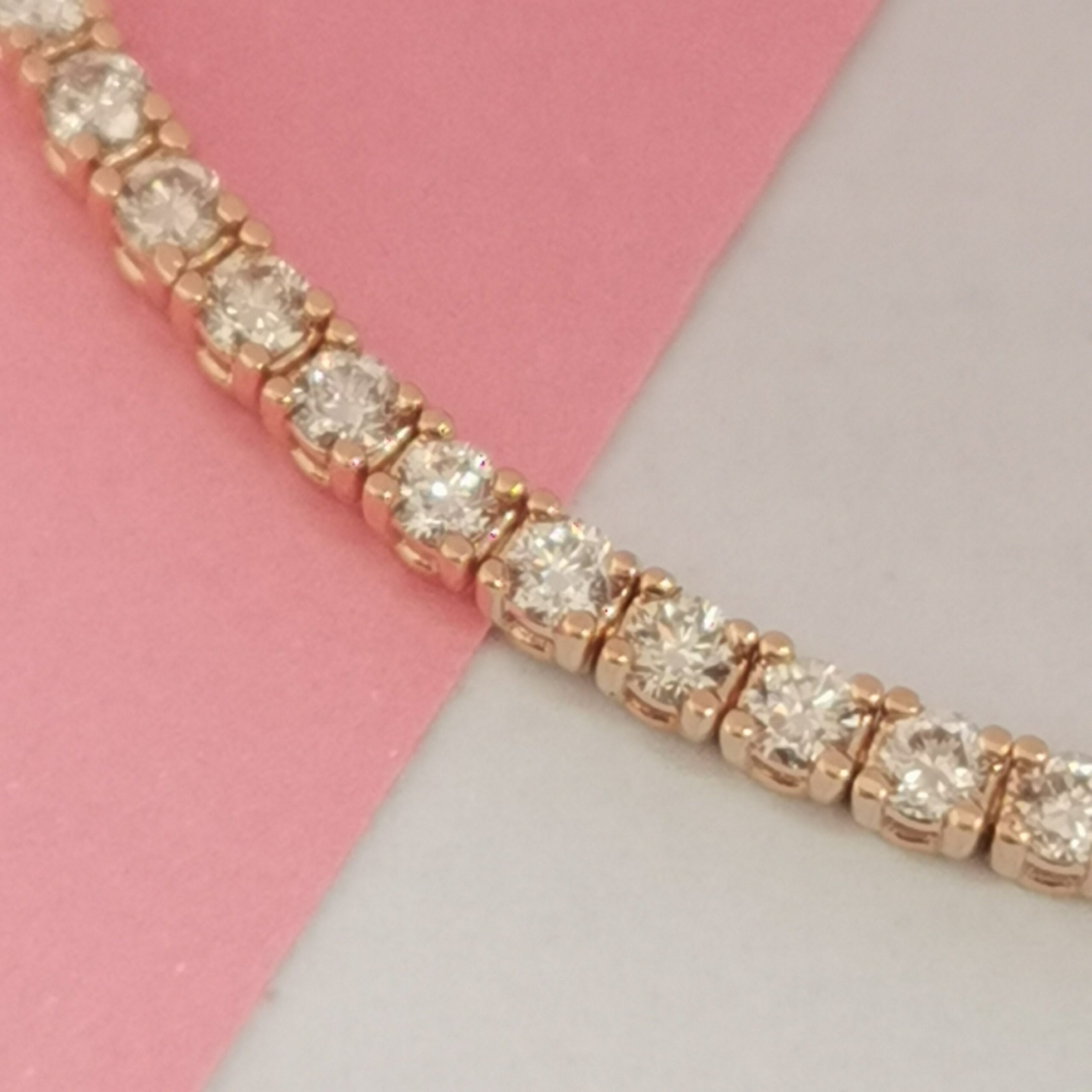 Gelin 14K Solid Gold Minimalist Diamond Tennis Bracelet