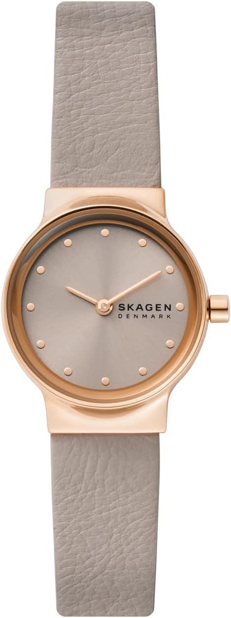 Skagen Freja Two-Hand Slim Leather Watch 26mm
