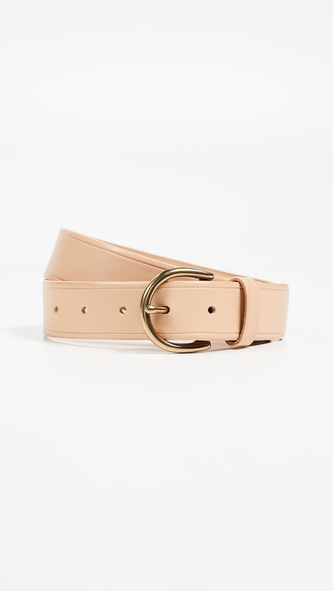 Madewell Medium Perfect Leather Belt in English Saddle