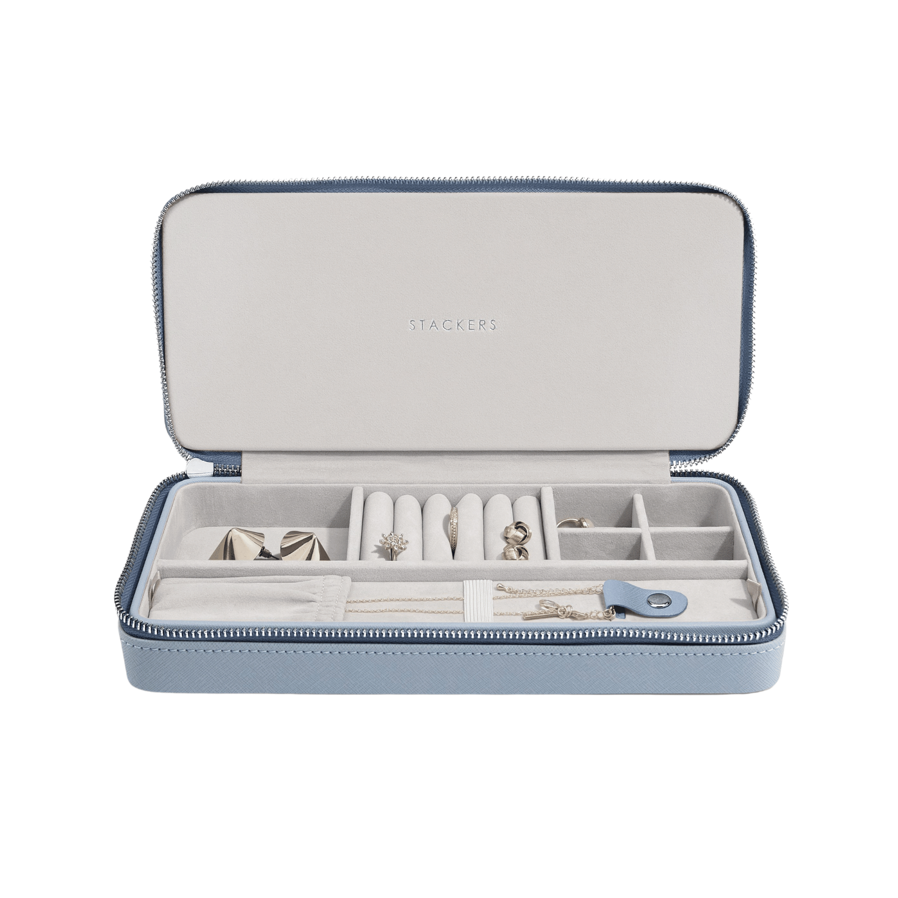 Stackers Mini Travel Velvet Jewelry Box with Charm Bar