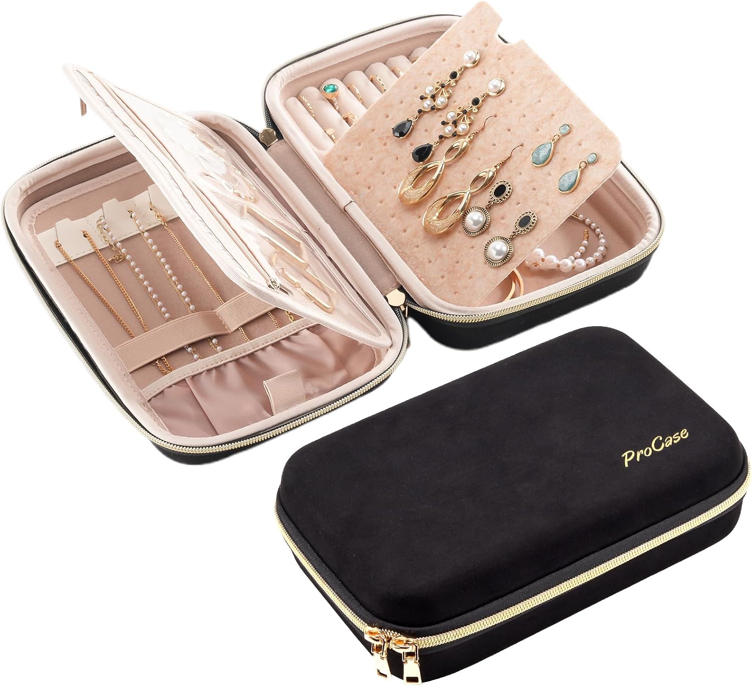 ProCase Travel Jewelry Storage Case Bag with Handle