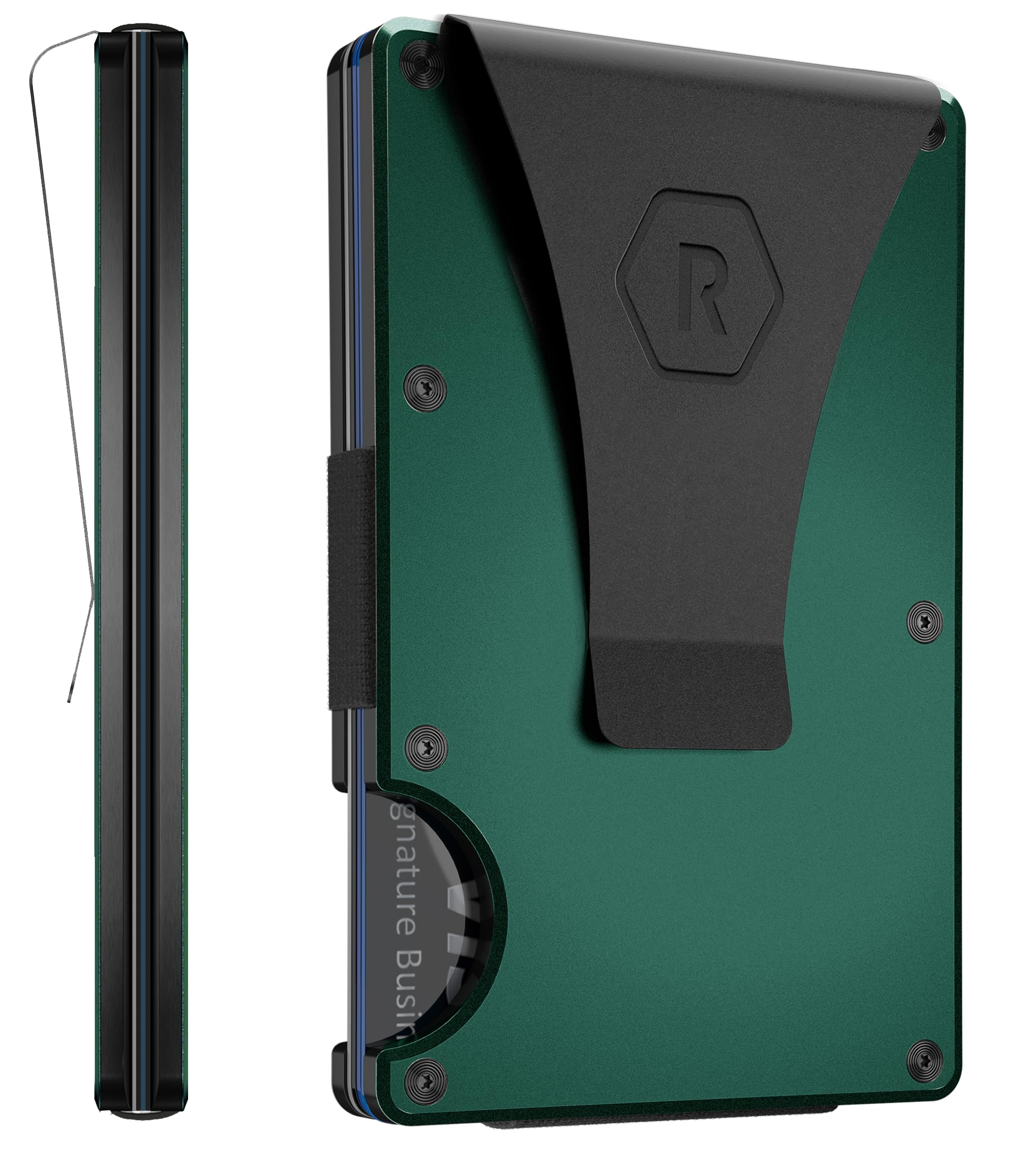 Ridge Slim RFID Blocking Minimalist Metal & Leather Cardholder