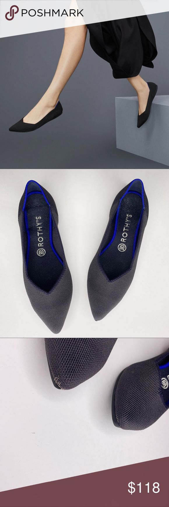 Rothy's The Point Washable Pointed-Toe Knit Flat
