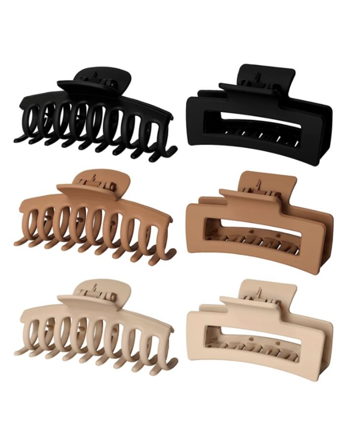 Willbond 8-Pack Square Matte Neutral Claw Clips