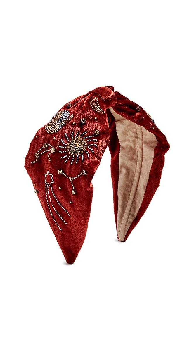 Namjosh Hand-Embroidered Velvet Beaded Headband
