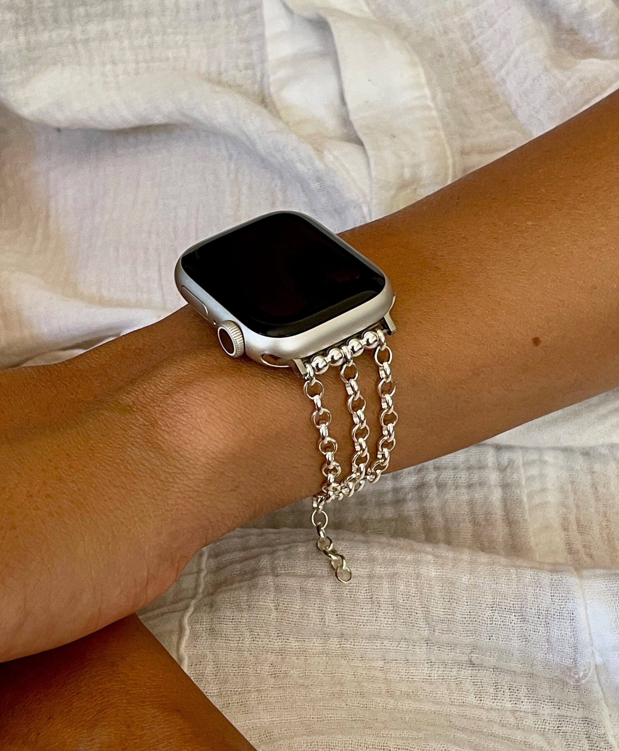 Bumper Stainless Steel D-Link Chain Apple Watch Bracelet