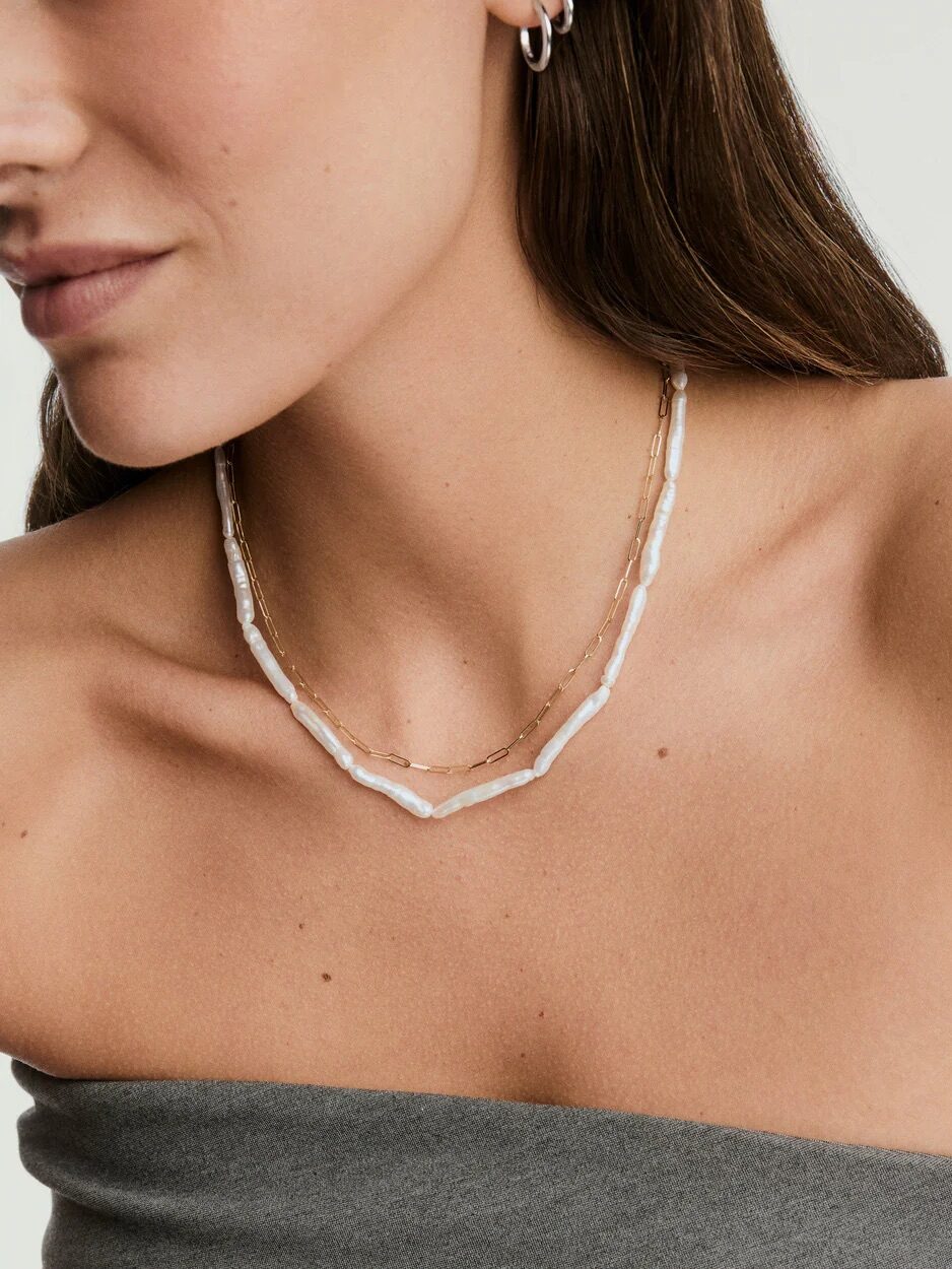 Mejuri Organic Freshwater Pearl Choker Necklace