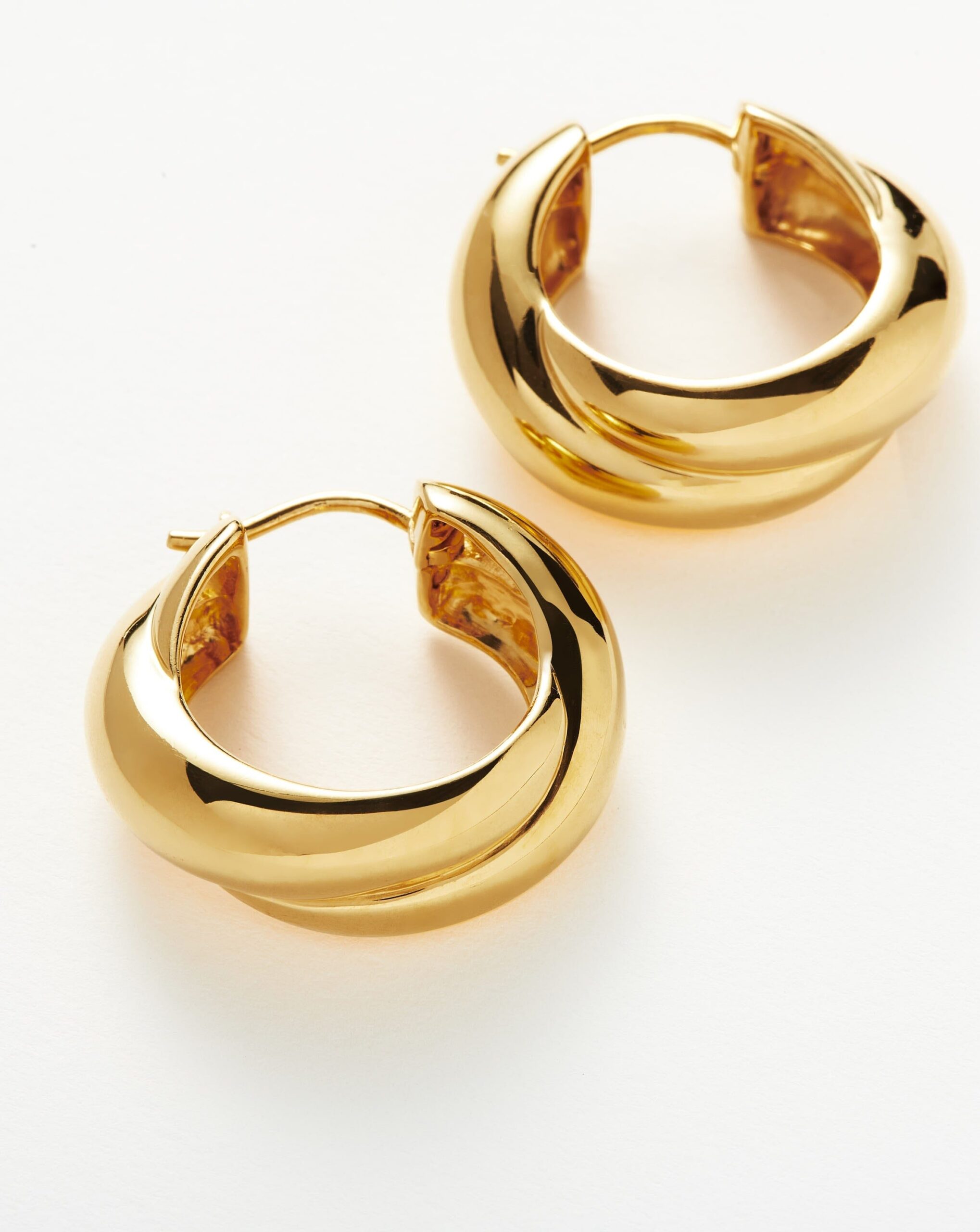Missoma Chunky Medium Hoop Earrings 18K Gold Plated