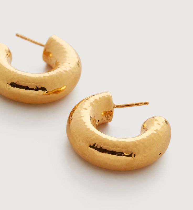 Monica Vinader Siren Medium Chunky Ribbed Hoops