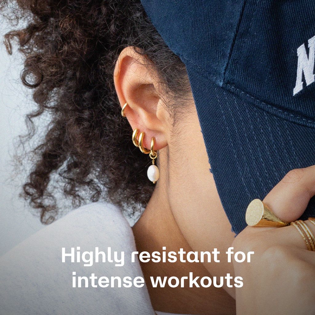 Hey Harper Nassau Waterproof Chunky Gold Hoops