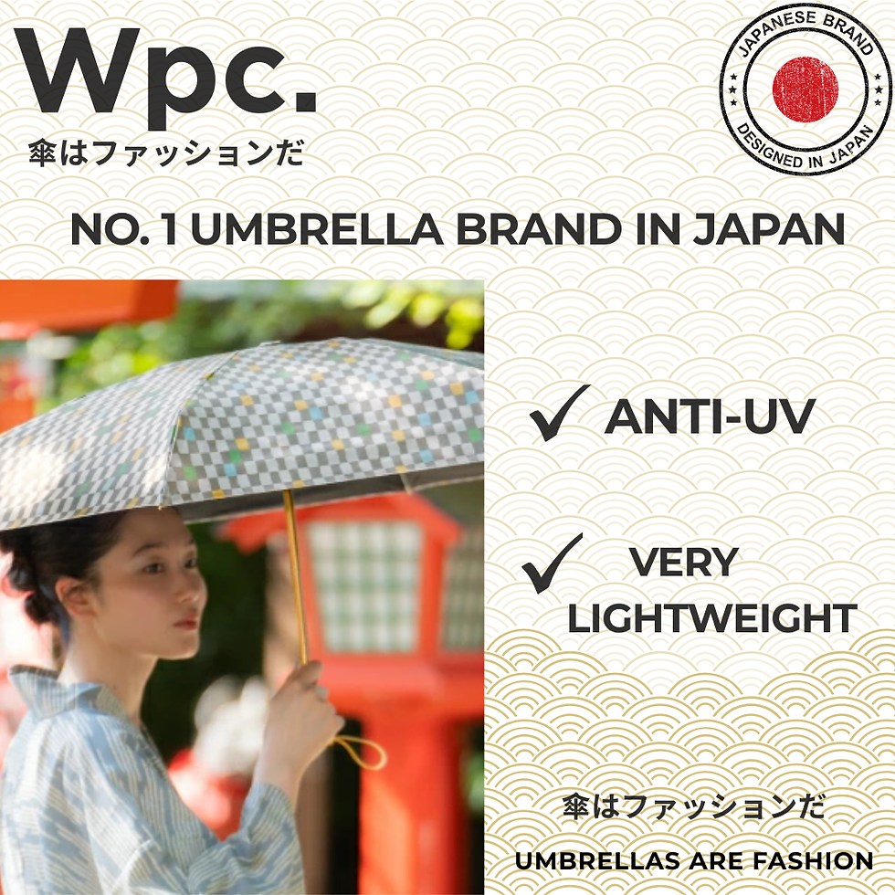 Wpc. Tiny Pocket Sun Umbrella with Zero Light Transmission