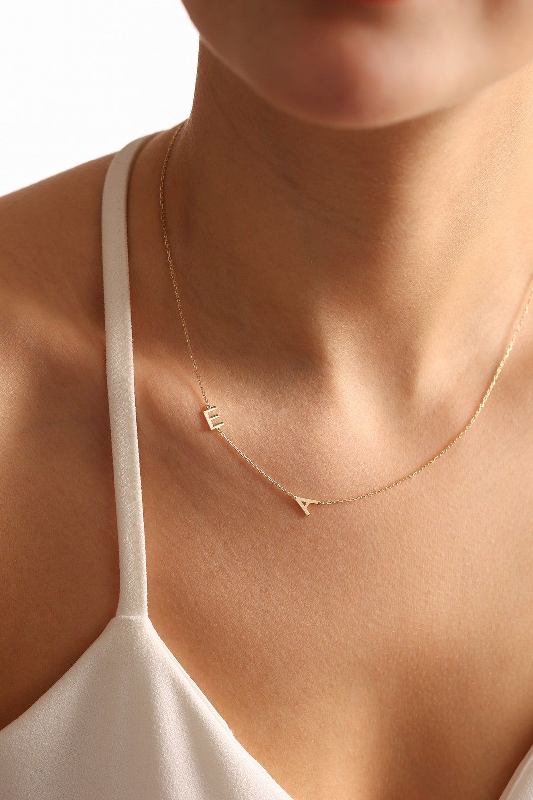 Mejuri 14K Solid Yellow Gold Letter Pendant Necklace