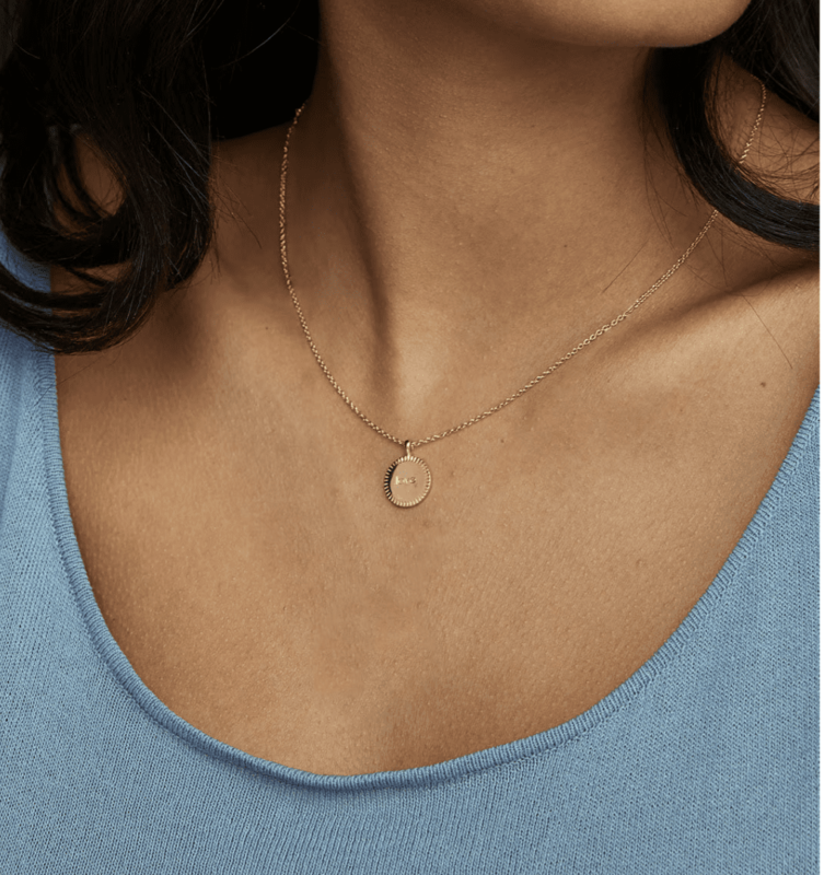 Gorjana Bespoke Initial Coin Pendant Necklace
