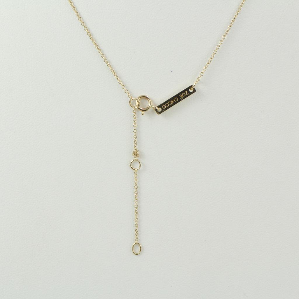 Zoë Chicco 14K Gold Itty Bitty Diamond Initial Necklace
