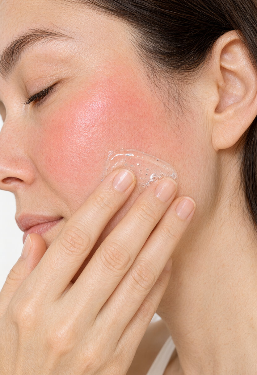 Thoa gel Ectoin làm mát dịu làn da nhạy cảm đang bị kích ứng hoặc sau xâm lấn