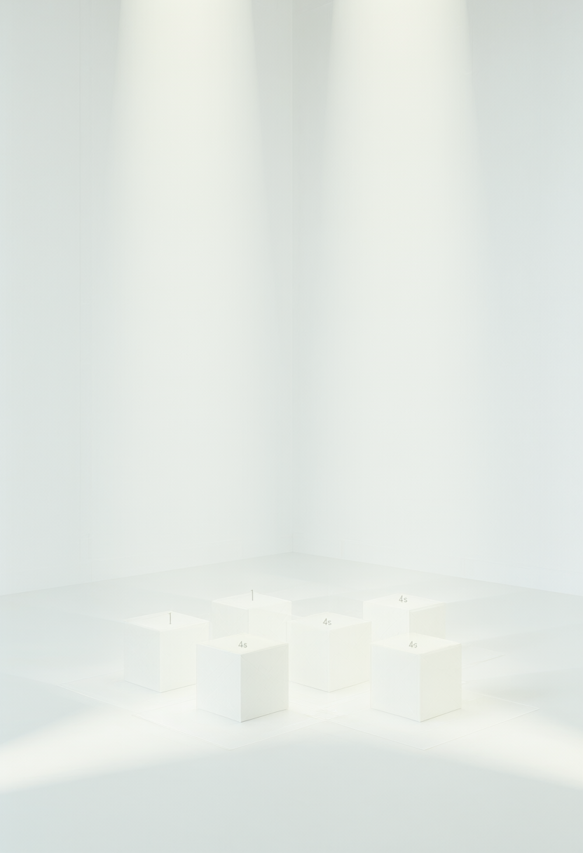 Minimalist meditation space illustrating the four balanced cycles of <a href=
