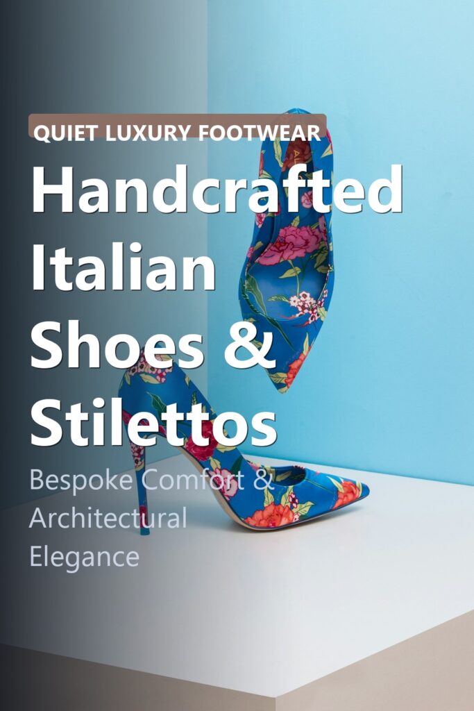Luxury Italian pointed-toe stiletto pumps on polished stone